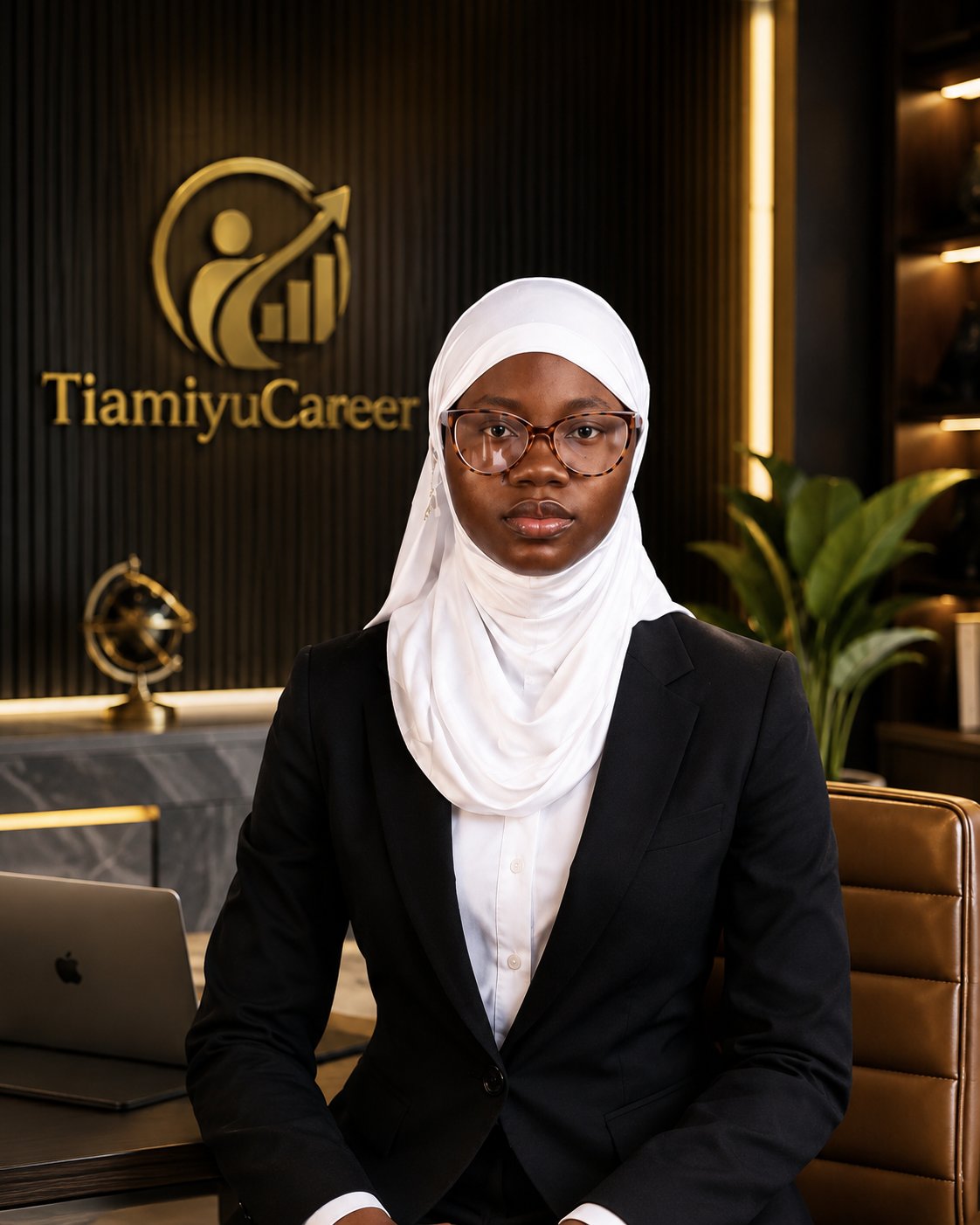 Founder of TiamiyuCareer in her office